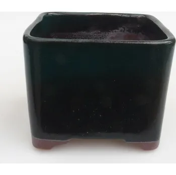 Květináč Keramická bonsai miska 10 x 10 x 8 cm zelená 1414-M24-5478