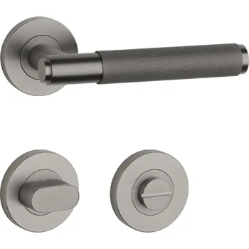 SH - OVAL - R 1741 PRO 8 MM klika/klika, rozety WC T PVD - Titan PVD