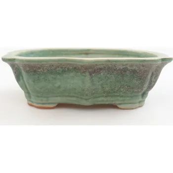 Květináč Keramická bonsai miska 15,5 x 11 x 4,5 cm zelená 1427-M25-5938