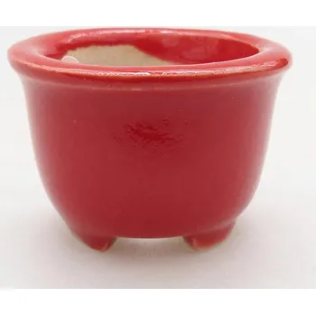 Květináč Mini bonsai miska 4 x 4 x 2,5 cm červená 1244-M24-454