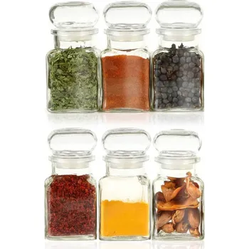 Dóza na potraviny 6x Skleněná dóza na koření sada dóz
