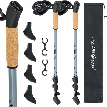 Trekingová hůl Hole Activ/Space Skládací nastavitelné hole na nordic walking sada 65-140 cm černé