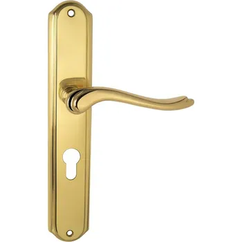 MPK - ROMEO - SO PZ otvor pro vložku, klika/klika, 90 mm OLV - Mosaz leštěná lakovaná