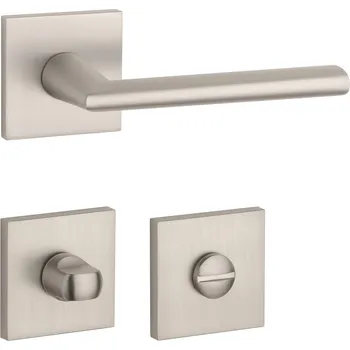 Dveřní kování AT - PRIMULA - HR 7S rozety WC, klika/klika NP - Nikl perla