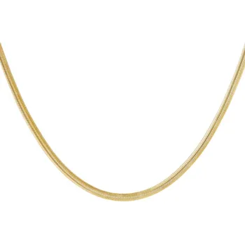 Náhrdelník ORNAMENTI Pozlacený náhrdelník Flat Snake gold