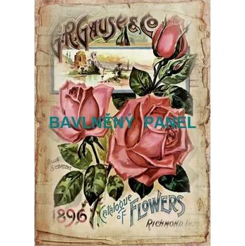 Panel bavlna - KVĚTINY-166-224