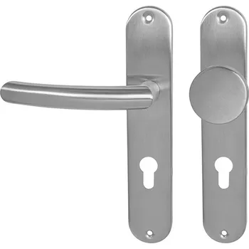 MPK - NERO - SO PZ otvor pro vložku, 90 mm, koule/klika levá BN - Broušená nerez