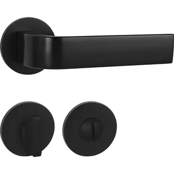 Dveřní kování TI - CINTO - R 2732 5S klika/klika, rozety WC BS - Černá matná (153)