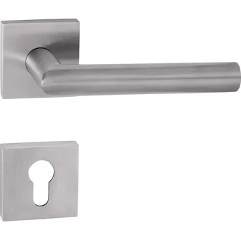 Dveřní kování TI - FAVORIT - HR 2002Q rozety PZ, klika/klika BN - Broušená nerez (16)