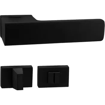 Dveřní kování TI - GORDO - RT5 4084 rozety WC, klika/klika BS - Černá matná (153)