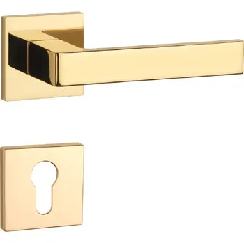 Dveřní kování AT - SULLA - HR 7S rozety PZ, klika/klika OLV PVD - Mosaz leštěná lakovaná PVD