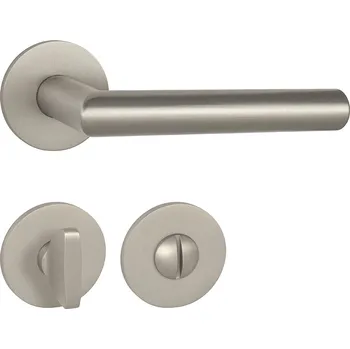 Dveřní kování TI - FAVORIT - R 2002 5S klika/klika, rozety WC NP - Nikl perla (142)