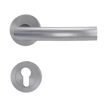 Dveřní kování GK - LORITA PROF - R klika/klika, rozety PZ BN - Broušená nerez (71)