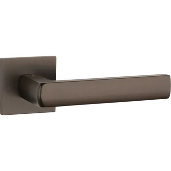 Dveřní kování AT - HOSTA - HR 7S bez spodní rozety, klika/klika HNM - Hnědá matná