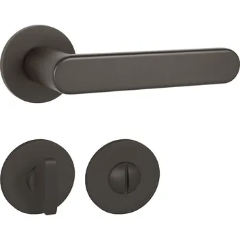 Dveřní kování TI - ROUND - R 3957 5S klika/klika, rozety WC T - Titan (141)