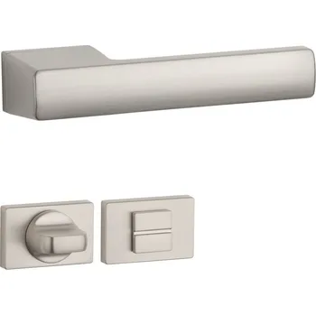 Dveřní kování AS - BRISA - RT 7S rozety WC, klika/klika NP - Nikl perla