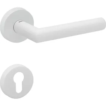Dveřní kování TI - FAVORIT - R 2002 klika/klika, rozety PZ WS - Bílá matná (152)