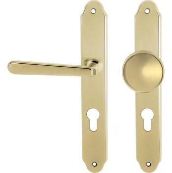 MPK - ALT WIEN PZ otvor pro vložku, 90 mm, koule/klika levá OLV - Mosaz leštěná lakovaná