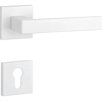 Dveřní kování AT - SULLA - HR 7S rozety PZ, klika/klika WS - Bílá matná