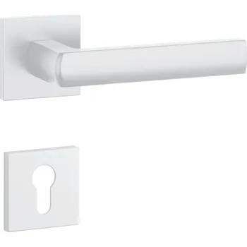 Dveřní kování AT - HOSTA - HR 7S rozety PZ, klika/klika WS - Bílá matná