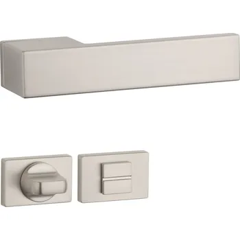 Dveřní kování AS - CARLINA - RT 7S rozety WC, klika/klika NP - Nikl perla