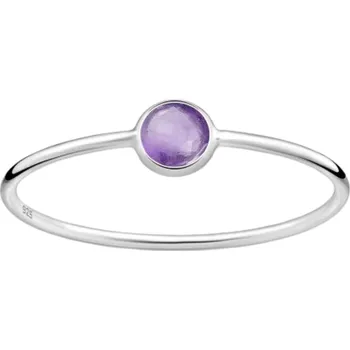 Prsten Stříbrný prsten LARI Ametyst Velikost: 8/57-58 Ag 925/1000