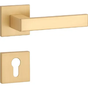 Dveřní kování AT - SULLA - HR 7S rozety PZ, klika/klika OLS - Mosaz broušená