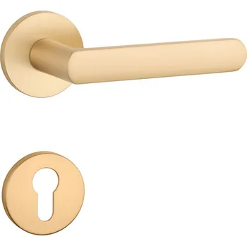 Dveřní kování AT - FRAGOLA - R 7S klika/klika, rozety PZ OLS - Mosaz broušená