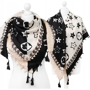 Šála Aleszale šátek s aztéckým vzorem - viskóza