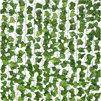 umělá květina UMĚLÝ BŘEČŤAN 24x GIRLANDA ZÁVĚSNÁ DEKORACE KRYT NA STĚNU BALKON 50m