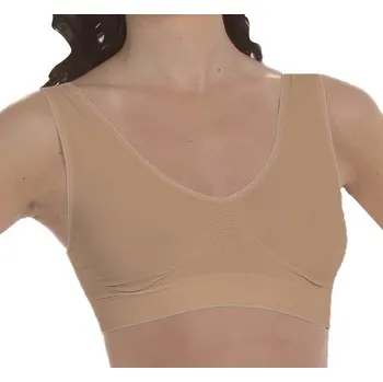 Dámské spodní prádlo AXIRYA - Dámská bezešvá podprsenka Natural Bra - tělová/L/XL