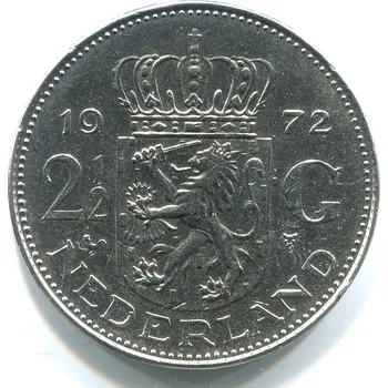 NIZOZEMÍ. 2 1/2 gulden 1972.