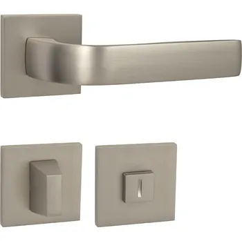 Dveřní kování MPK - CYNTHIA - HR SQ6 rozety WC, klika/klika NP - Nikl perla