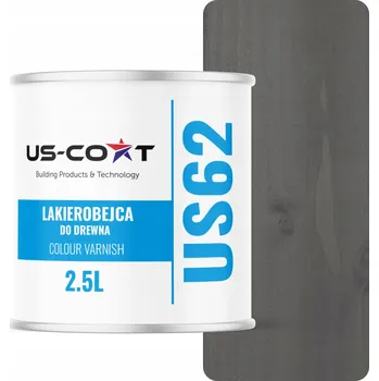 Lak na dřevo Lazura s lakem US-Coat vodou ředitelná 2,5 l ANTRACIT
