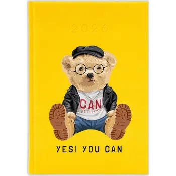 Diář Knižní diář 2026 A5 FunnyCase žlutý