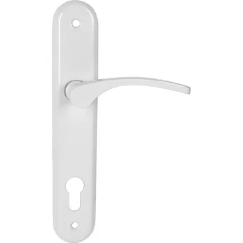 Dveřní kování KE - LAURA - SO PZ otvor pro vložku, klika/klika, 90 mm Bílá