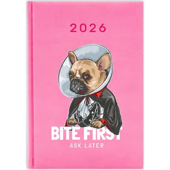 Kalendář Knižkový kalendář 2026 A5 FunnyCase modrý