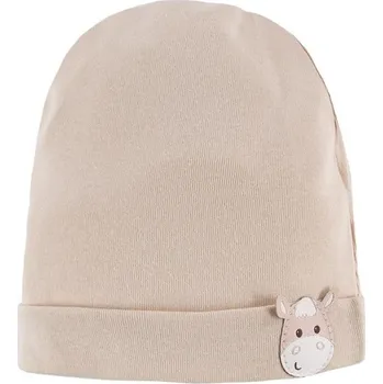 Čepice Eevi Dětská čepice FUNNY béžová - 50