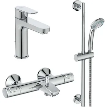 Vodovodní baterie Ideal Standard CeraTherm Sprchový set s termostatem a umyvadlovou baterií, 3 proudy, chrom
