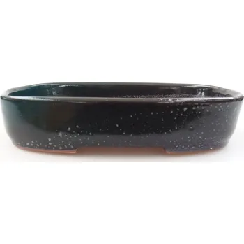 Květináč Keramická bonsai miska 16 x 11 x 3,5 cm zelená 1427-M25-5903