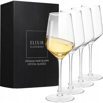 Sklenice SKLENIČKY NA BÍLÉ VÍNO ELEGANTNÍ 380ML 4 KS ELIXIR GLASSWARE