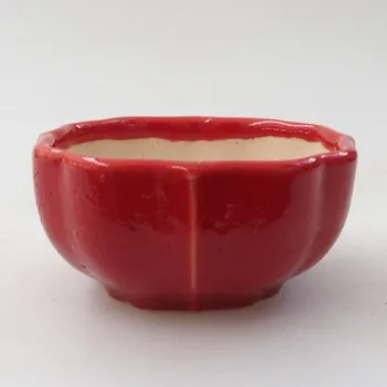 Květináč Mini bonsai miska 6 x 5,5 x 2,5 cm červená 1392-M25-4981