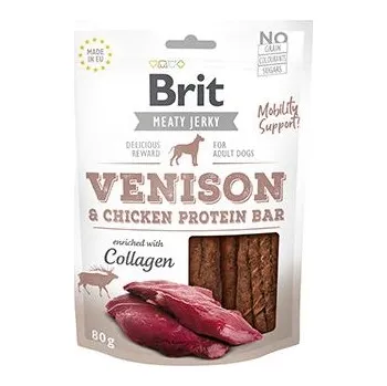 Pamlsek pro psa 12ks Brit Jerky Venison Protein Bar 80g