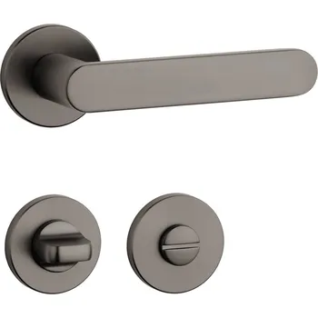 Dveřní kování AS - ALORA - R 7S klika/klika, rozety WC T - Titan