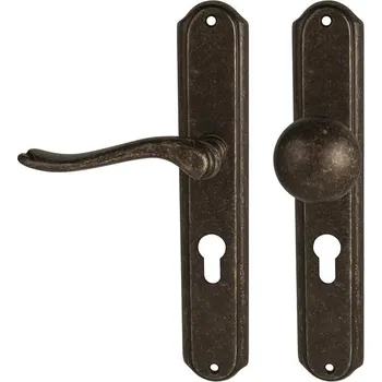 MPK - ROMEO - SO PZ otvor pro vložku, 72 mm, koule/klika levá OBA - Antik bronz