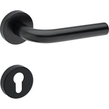 Dveřní kování TI - MONA - R 2001 klika/klika, rozety PZ BS - Černá matná (153)