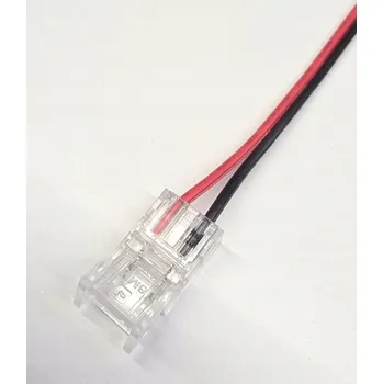 LED osvětlení DAMIK spojka konektor pro LED COB pásky 8mm, propojka pásku s vodičem, 15cm kabel