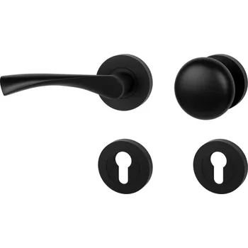 MPK - SPIRIT - R rozety PZ, koule/klika levá BS - Černá matná