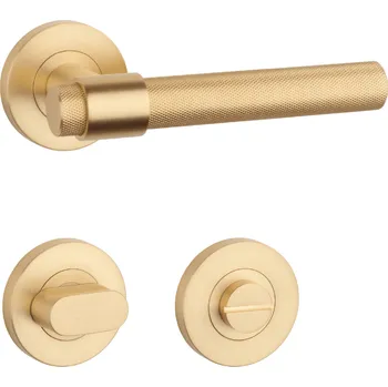 SH - OVAL - R 1743 PRO 8 MM klika/klika, rozety WC OLS - Mosaz broušená