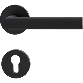 Dveřní kování GK - TRI 134 - R klika/klika, rozety PZ Grafit černá (78)